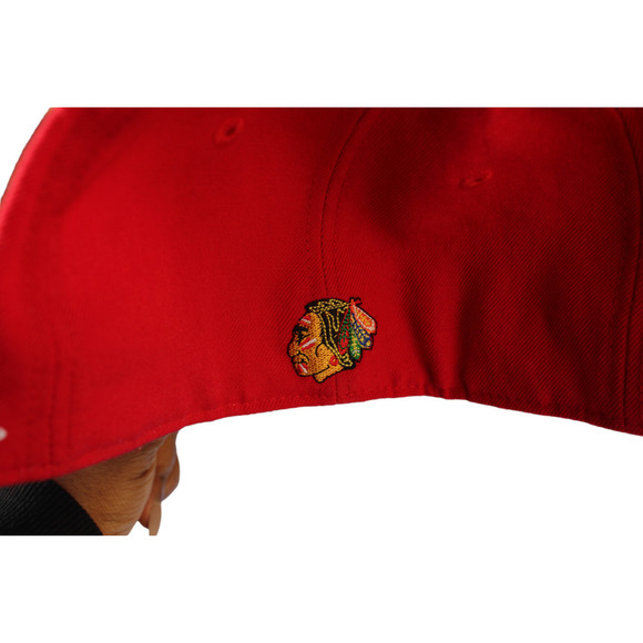 NHL Chicago Blackhawks Fitted Cap Red Mitchell & Ness Cap Size 7 1/4 58CM - Picture 6 of 7